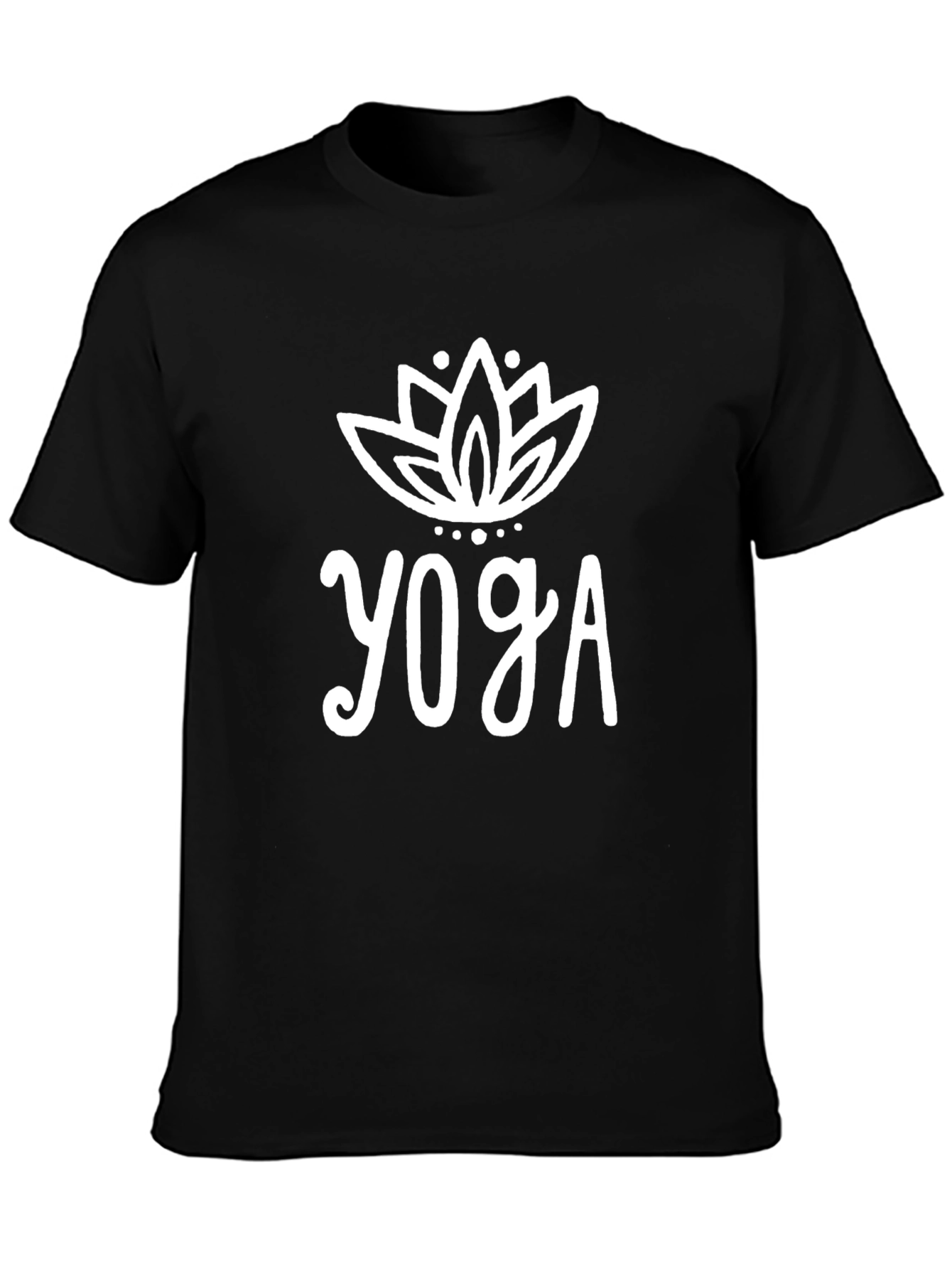 Mens Black Yoga Graphic Tee