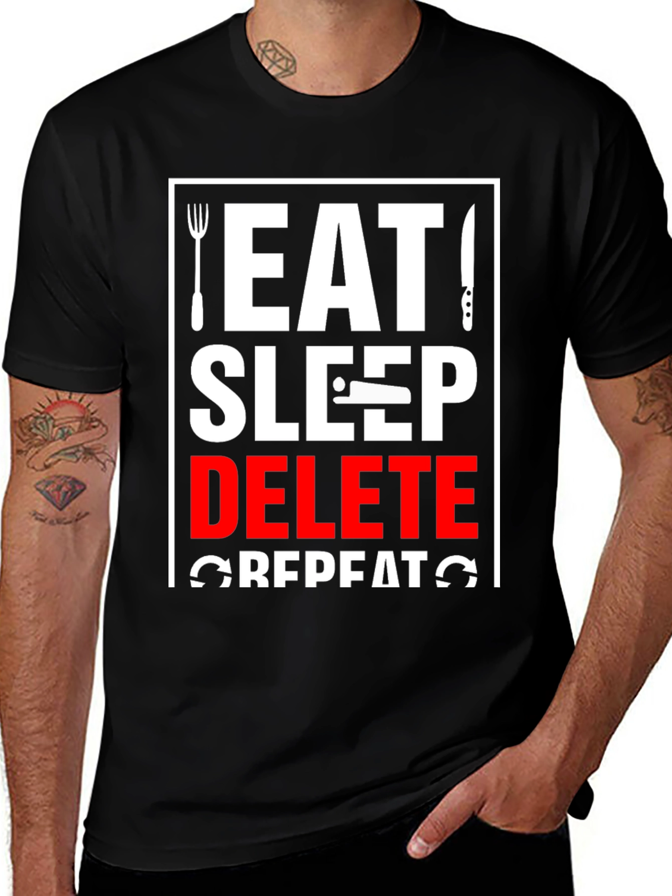 Eat Sleep Delete Repeat Graphic Tee
