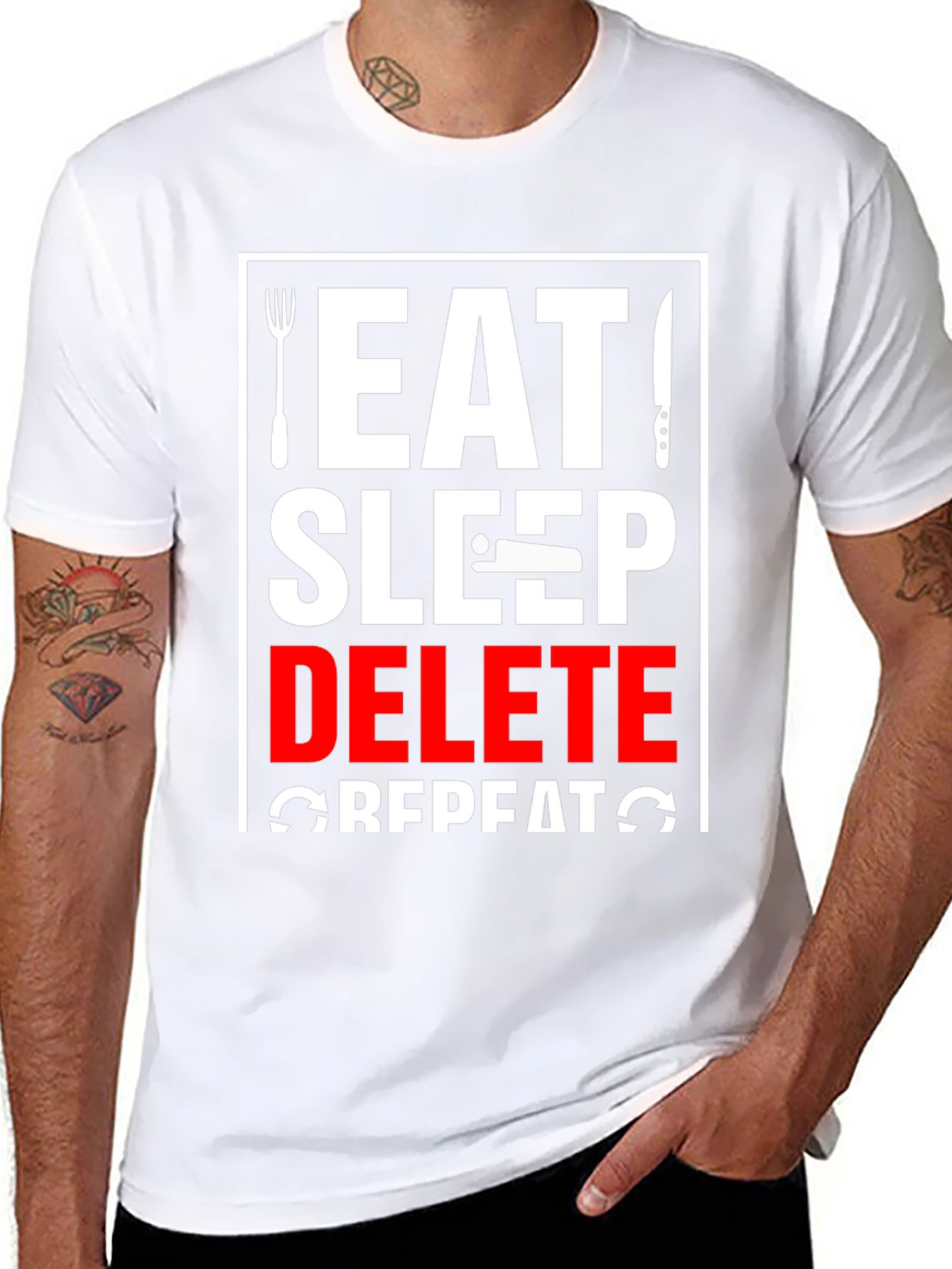 Eat Sleep Delete Repeat Graphic Tee