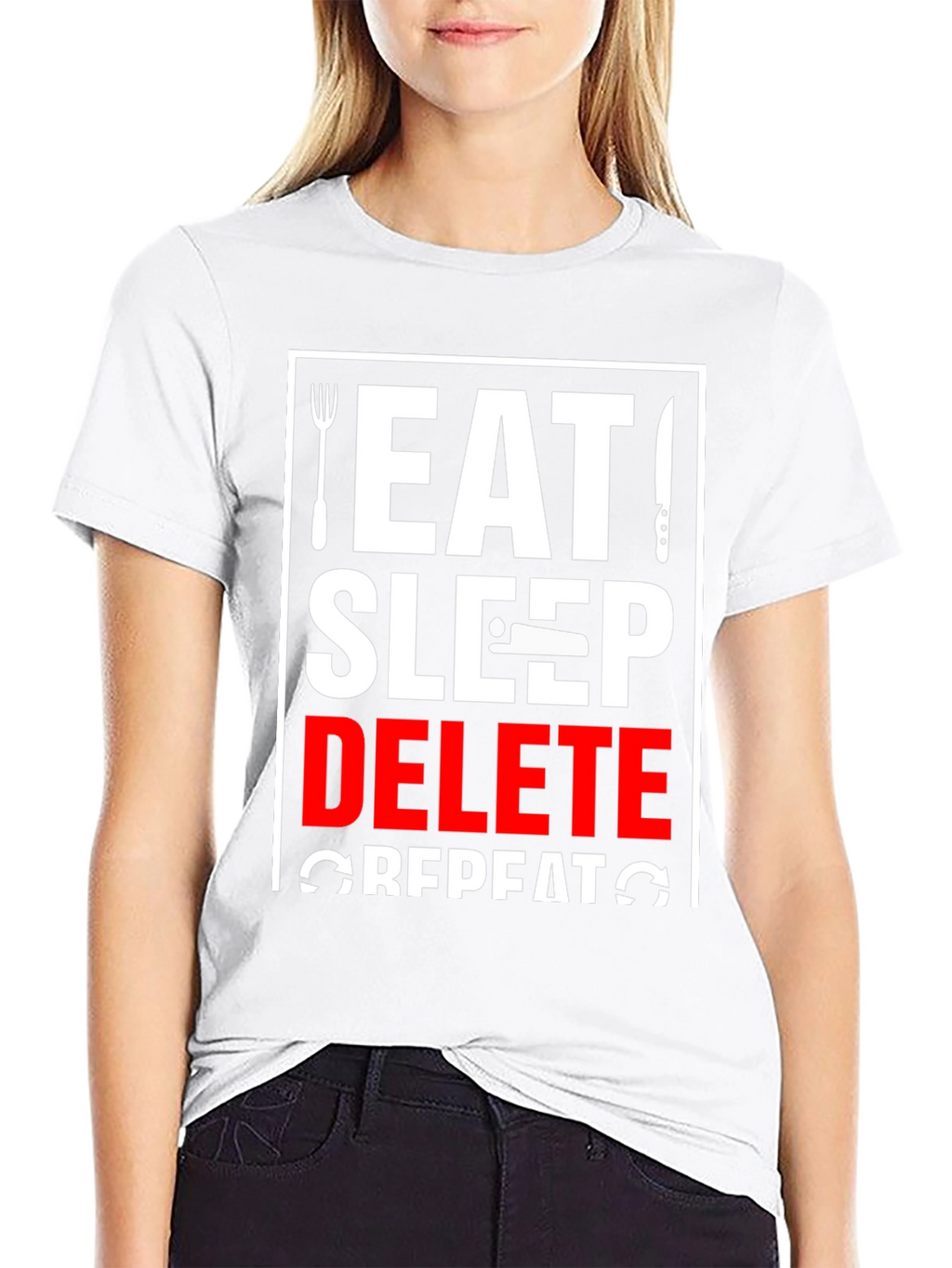 Eat Sleep Delete Repeat Graphic Tee