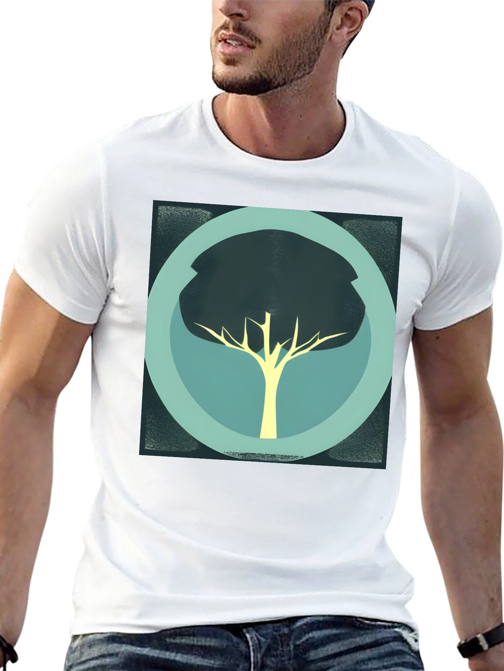 Abstract Tree Graphic T-Shirt - Modern Design