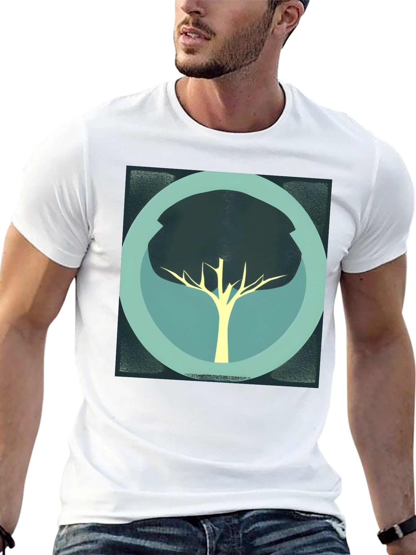 Abstract Tree Graphic T-Shirt - Modern Design