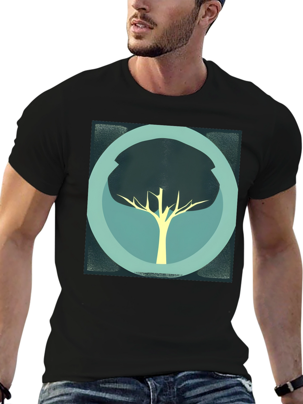 Abstract Tree Graphic T-Shirt - Modern Design