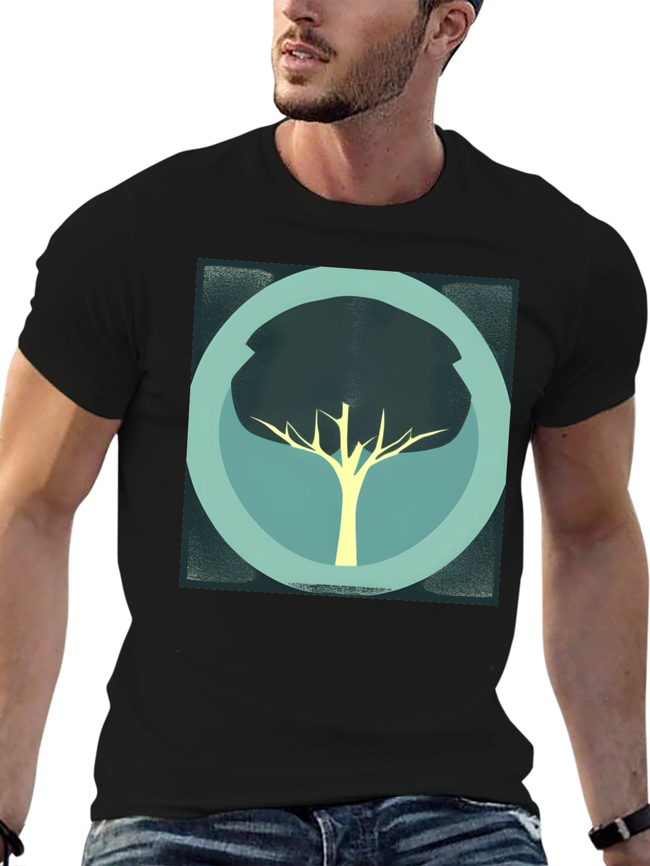Abstract Tree Graphic T-Shirt - Modern Design