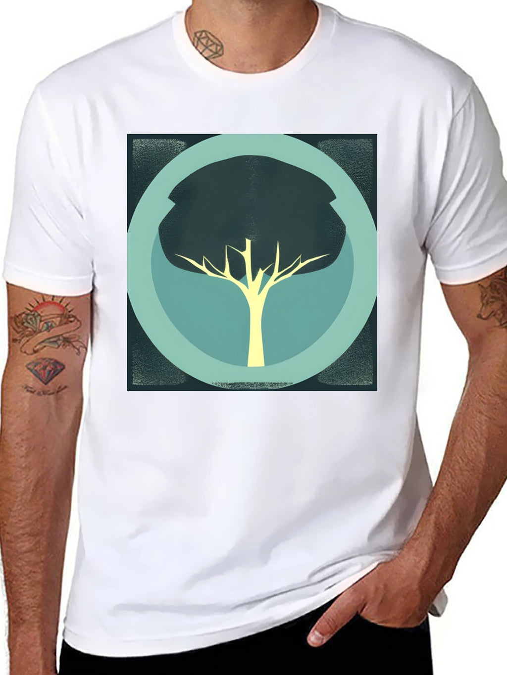 Abstract Tree Graphic T-Shirt - Modern Design