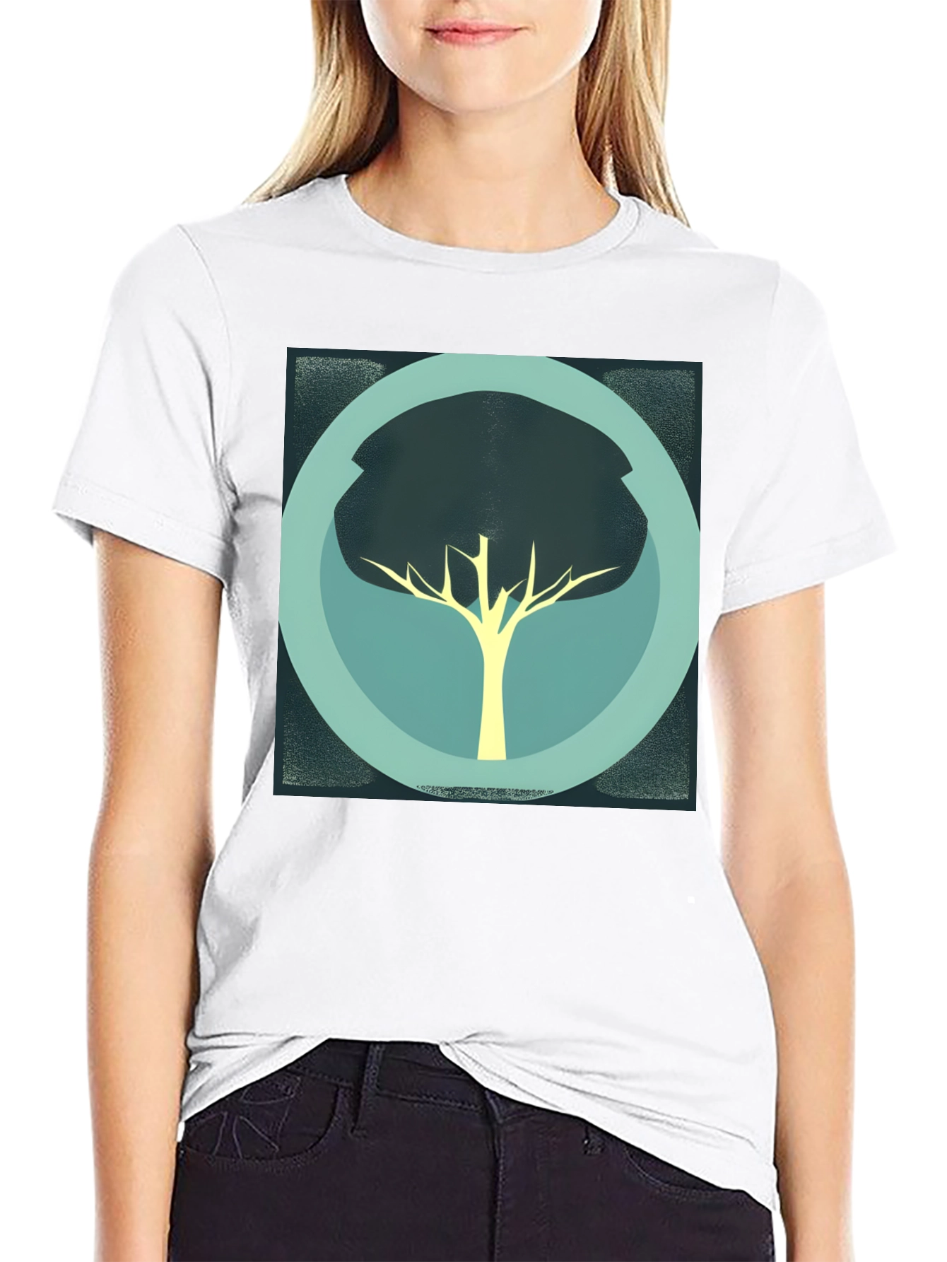 Abstract Tree Graphic T-Shirt - Modern Design