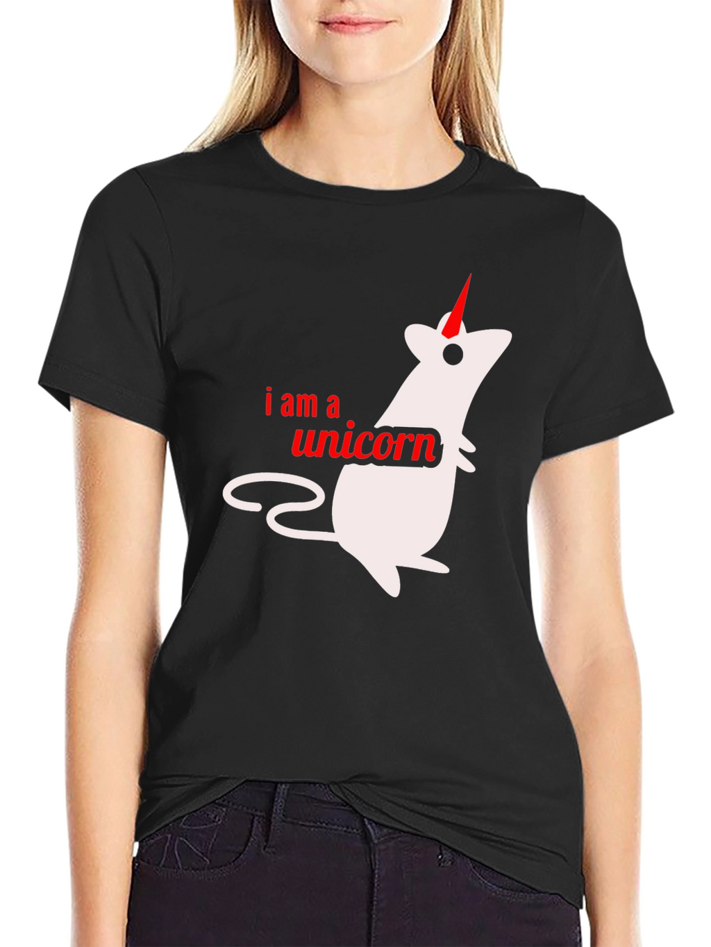 I Am A Unicorn Black T-Shirt