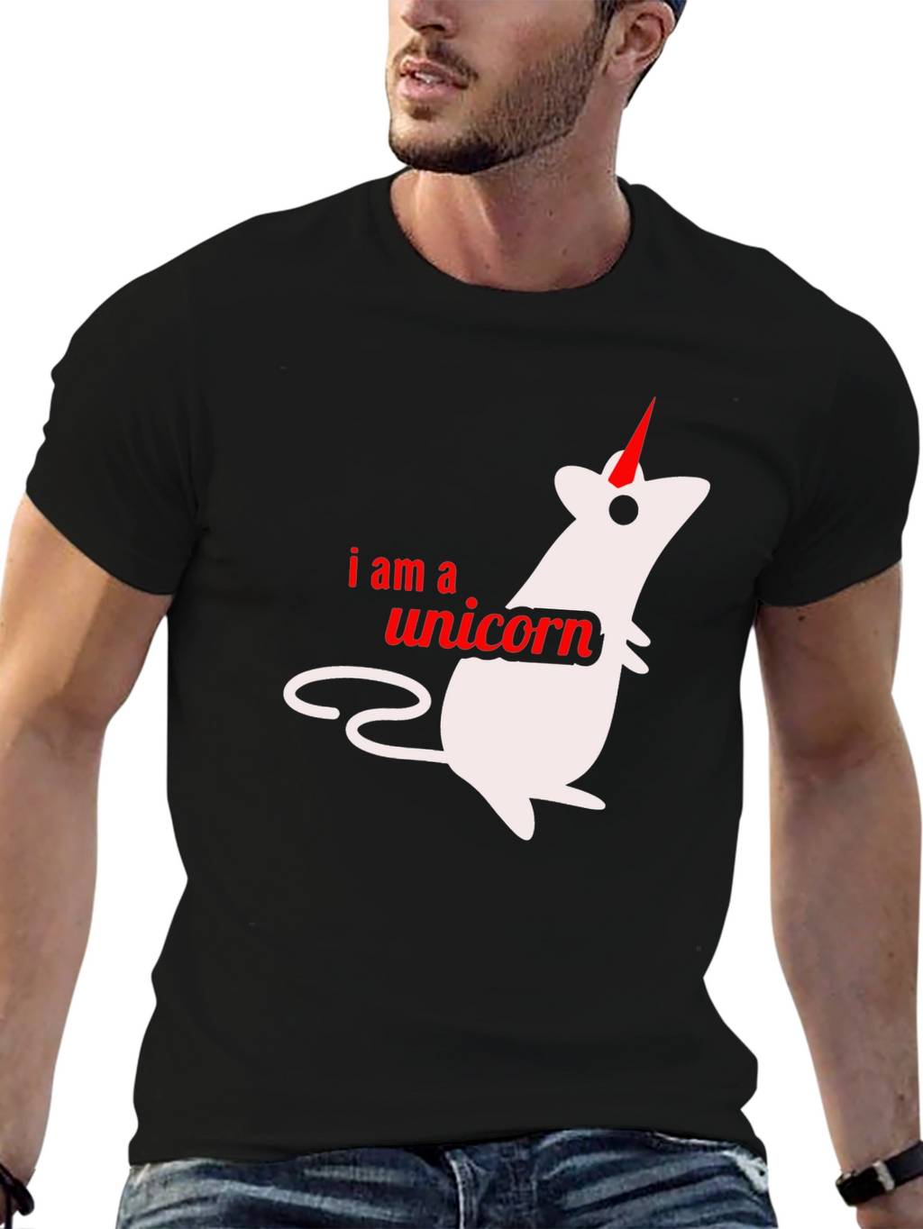 I Am A Unicorn Black T-Shirt