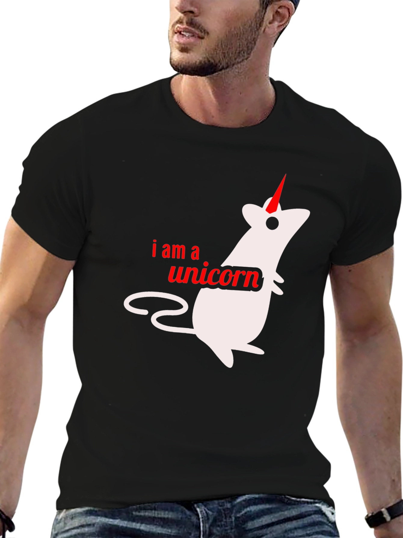 I Am A Unicorn Black T-Shirt