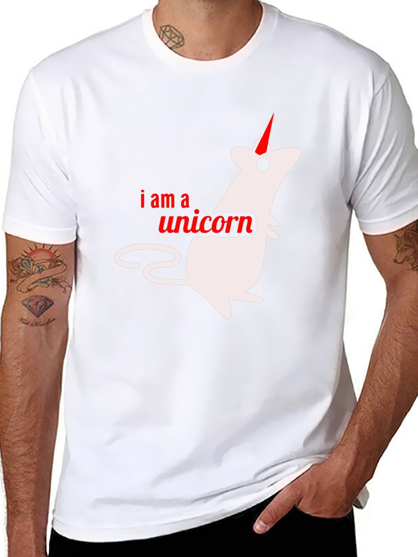 I Am A Unicorn Black T-Shirt