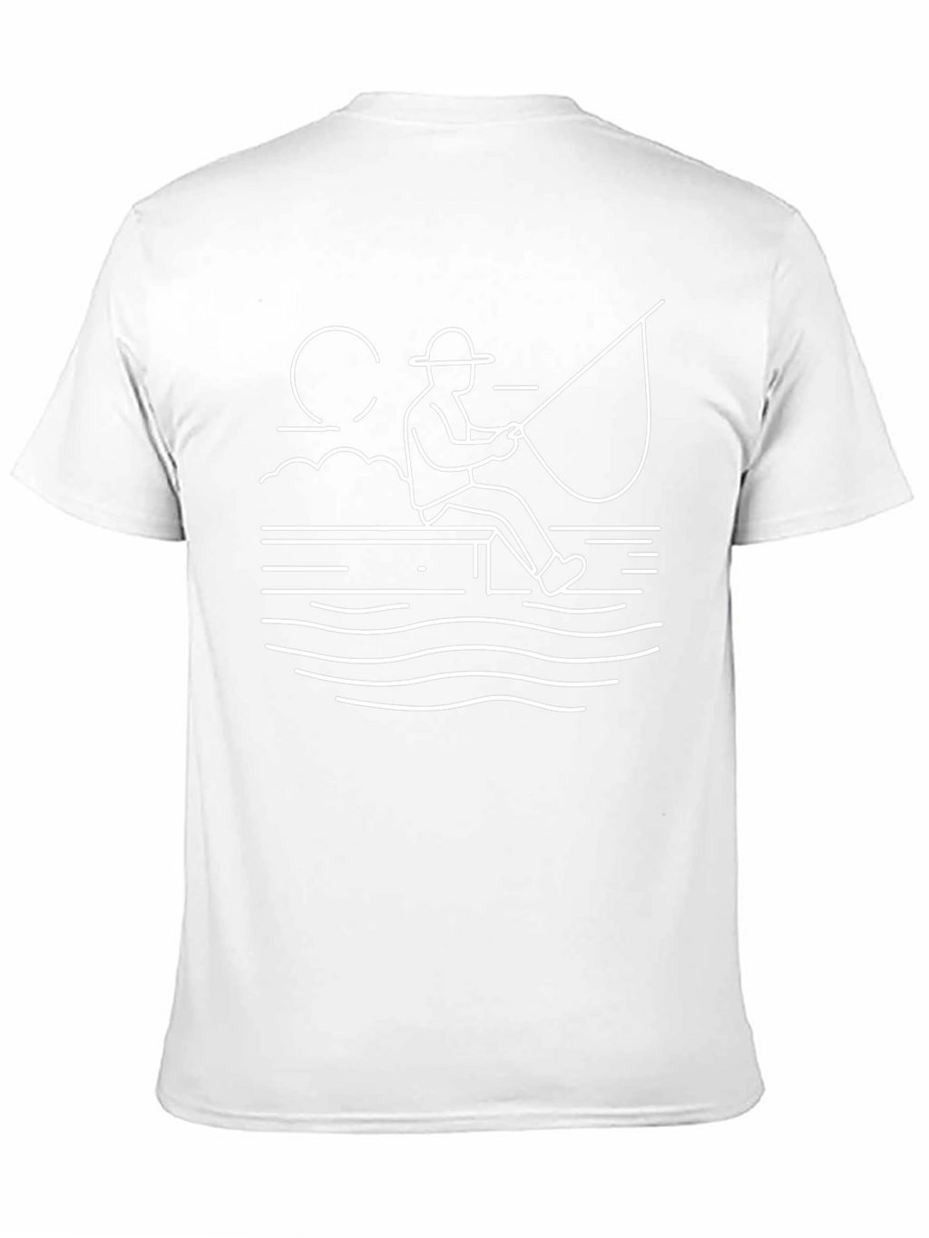 Fishing Line Art Black T-Shirt