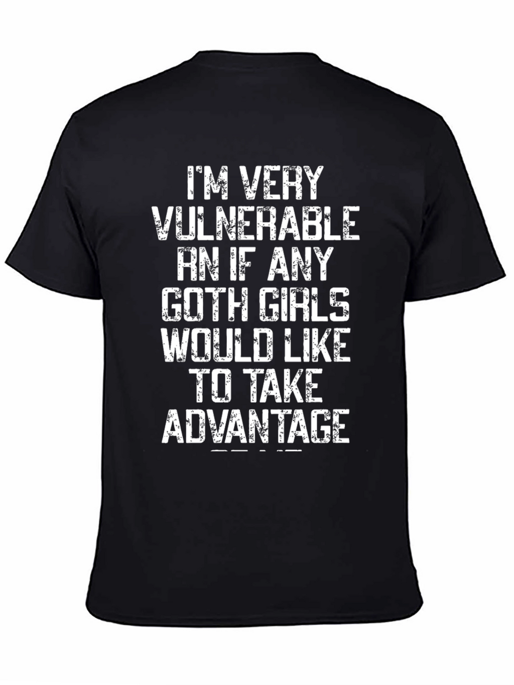 Vulnerable Goth Girls Graphic Tee - Black Cotton T-Shirt