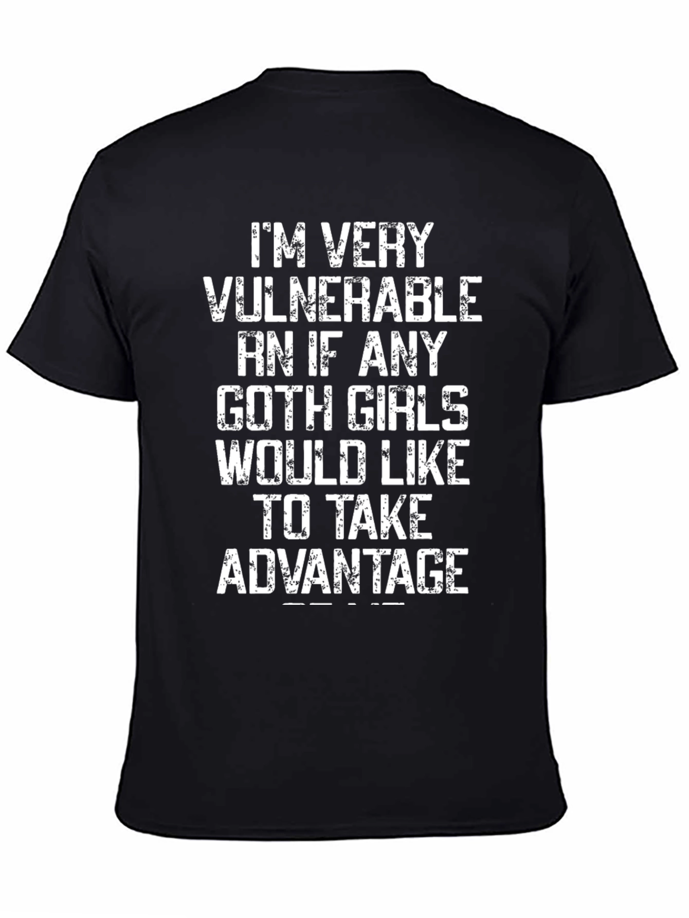 Vulnerable Goth Girls Graphic Tee - Black Cotton T-Shirt