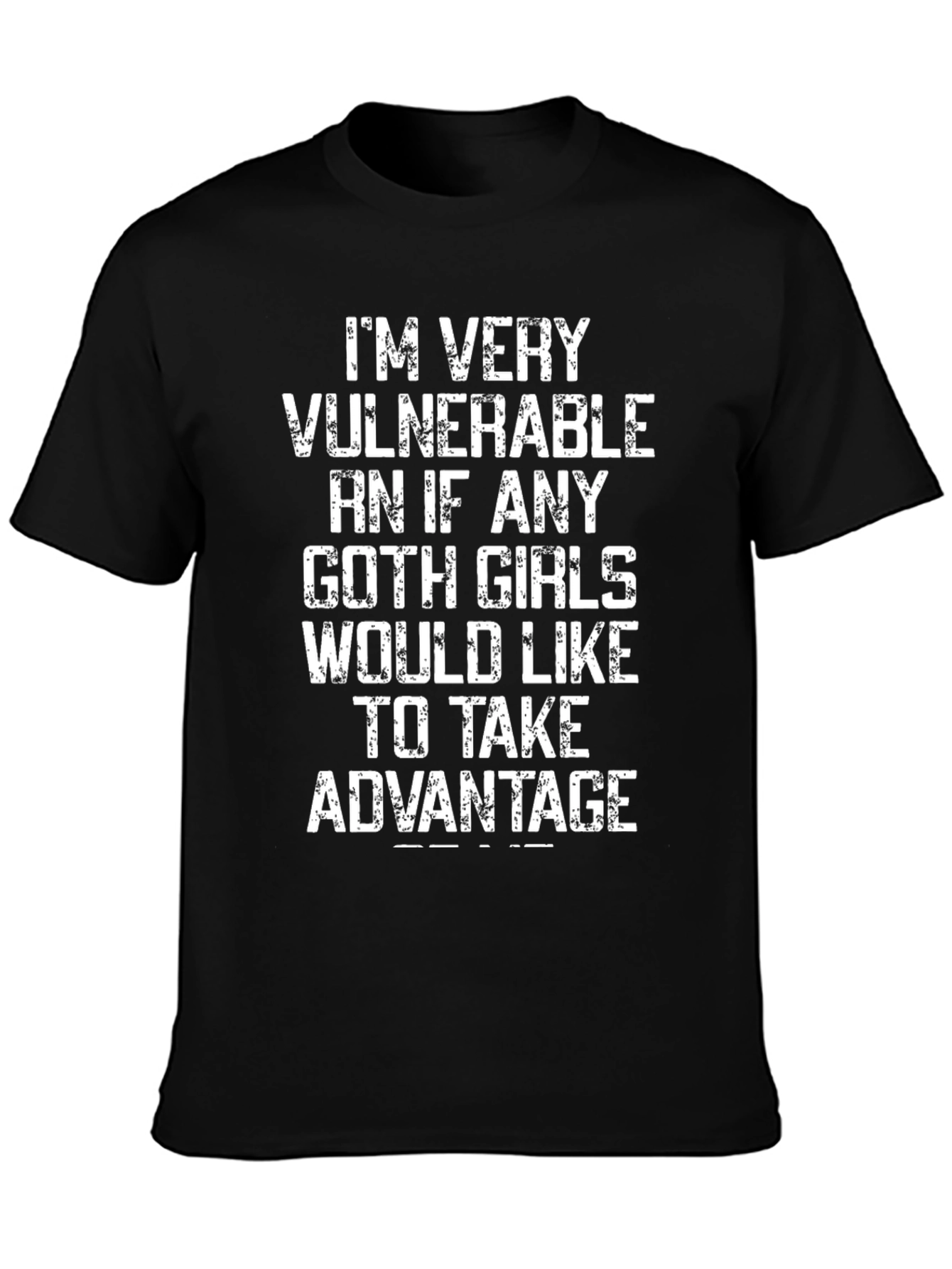 Vulnerable Goth Girls Graphic Tee - Black Cotton T-Shirt