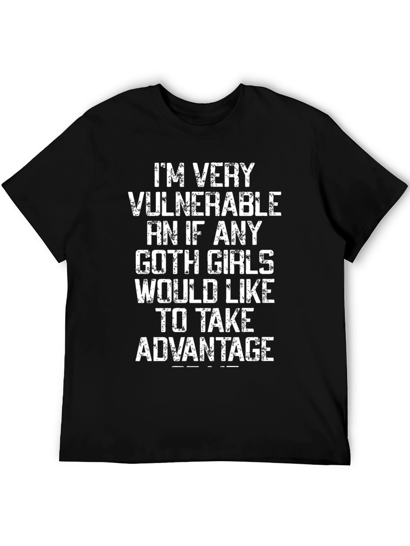 Vulnerable Goth Girls Graphic Tee - Black Cotton T-Shirt