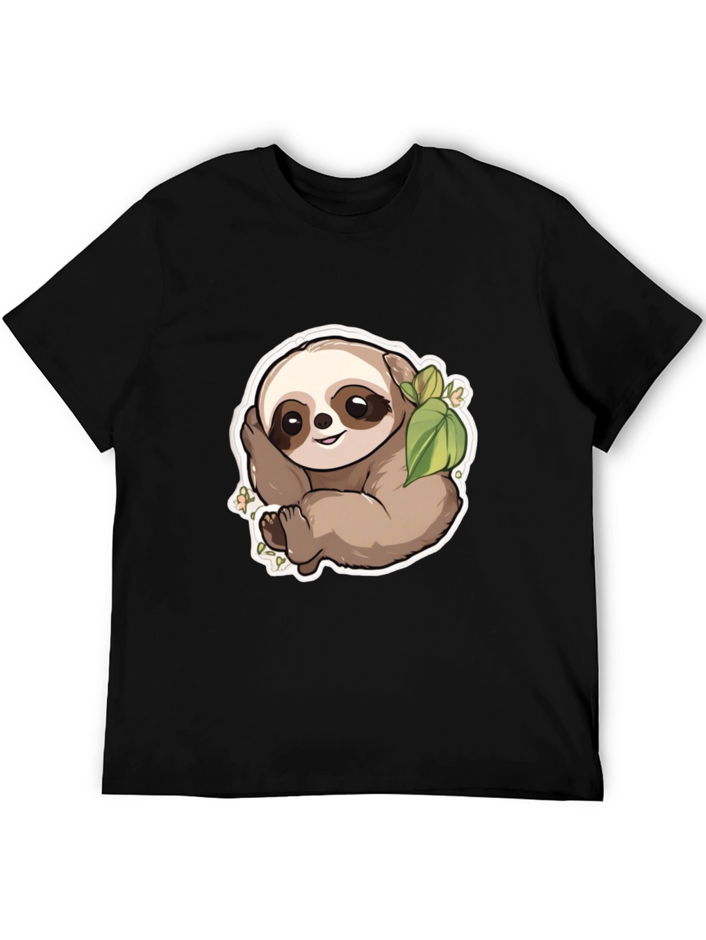 Cute Sloth Graphic T-Shirt - Unisex Black Tee