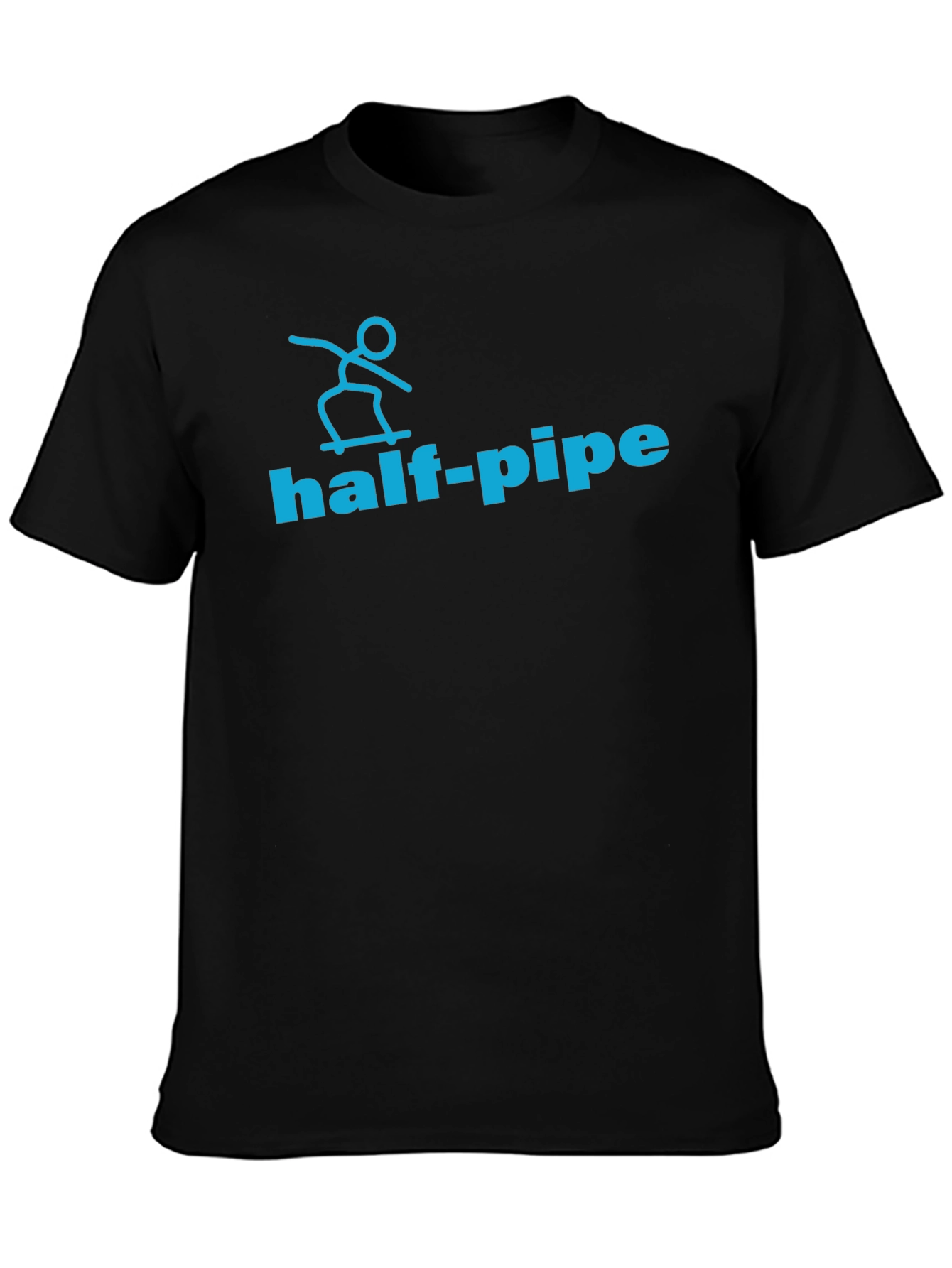 Half-Pipe Skateboard T-Shirt - Black Tee