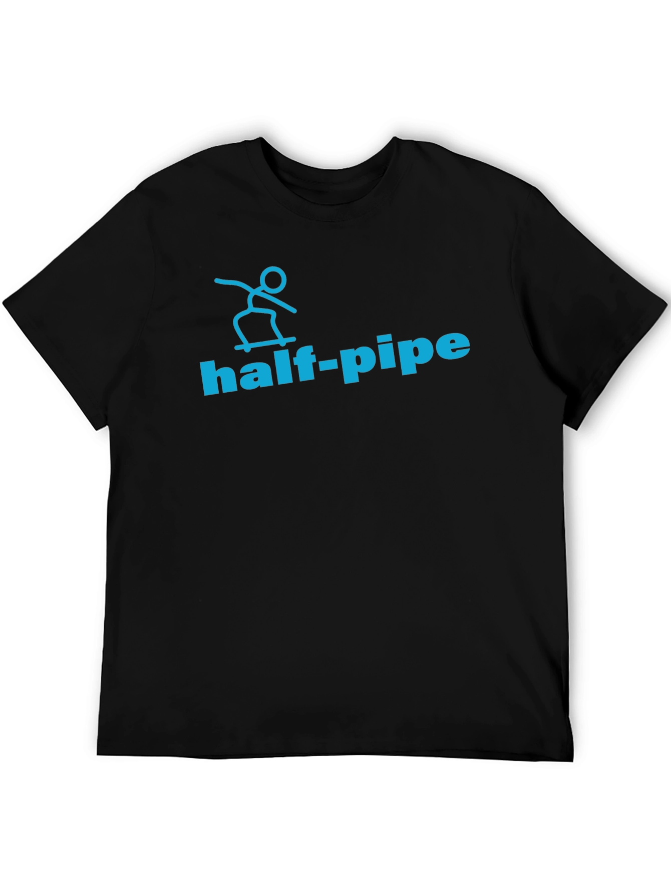 Half-Pipe Skateboard T-Shirt - Black Tee