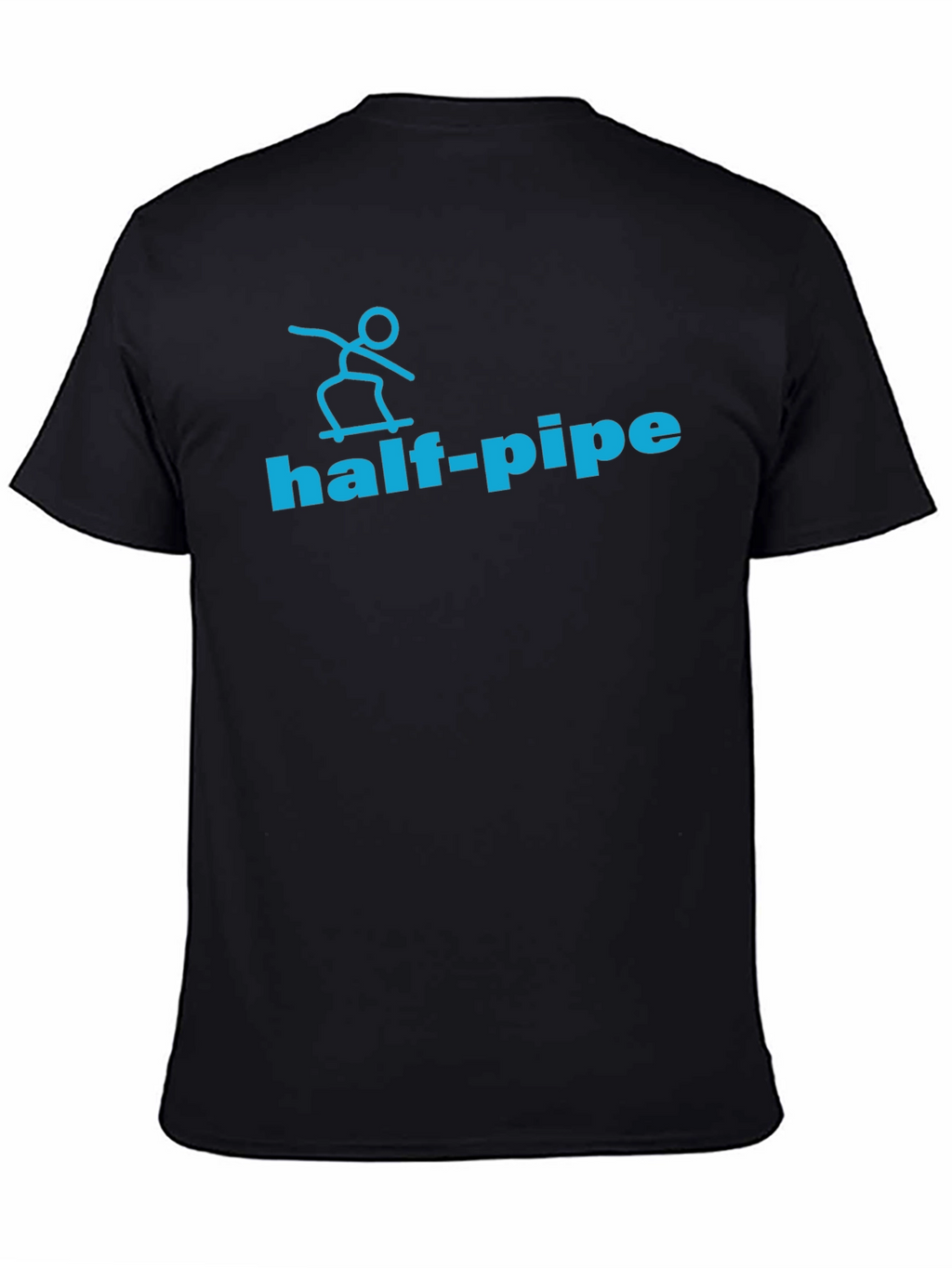 Half-Pipe Skateboard T-Shirt - Black Tee