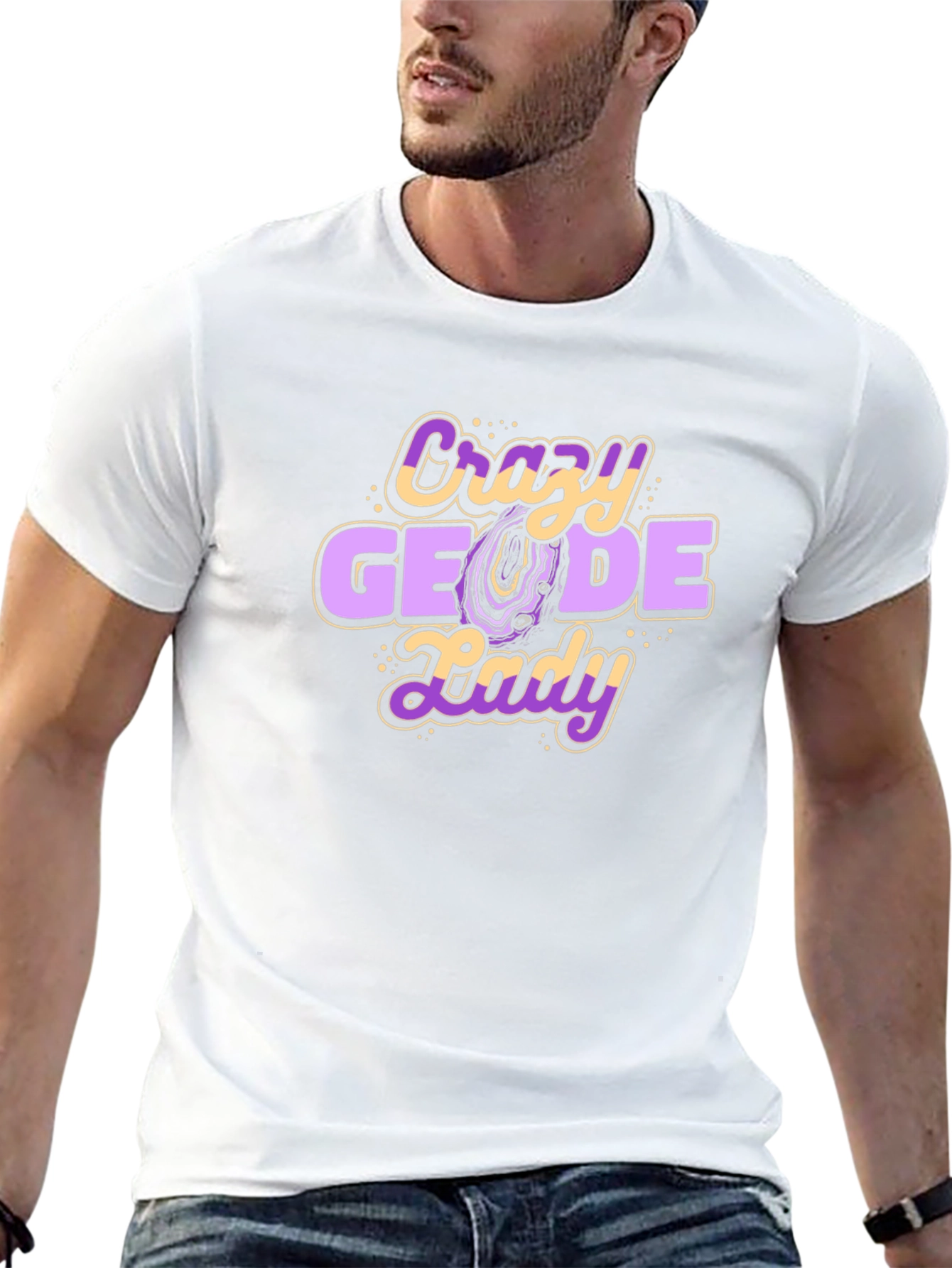 Crazy Geode Lady T-Shirt - Rockhound Tee