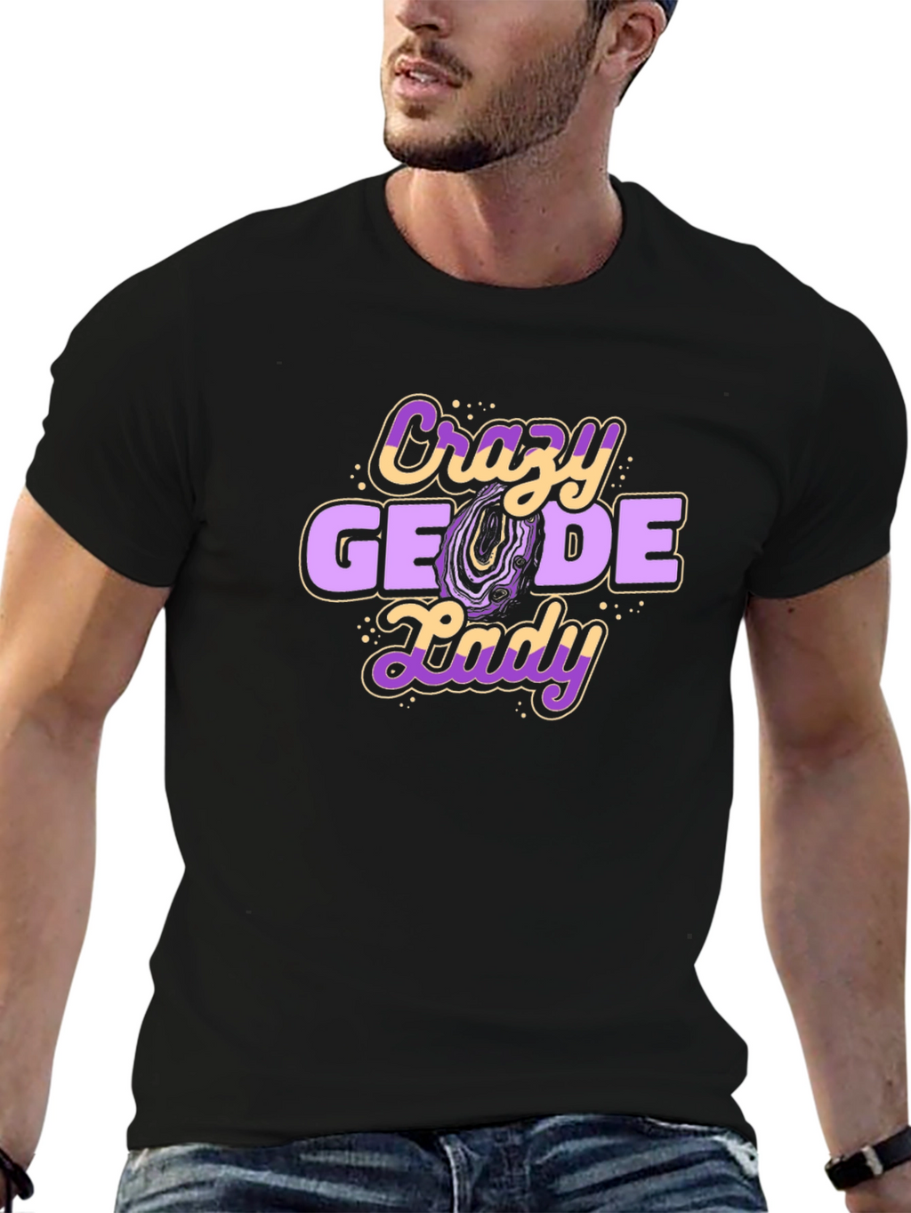 Crazy Geode Lady T-Shirt - Rockhound Tee