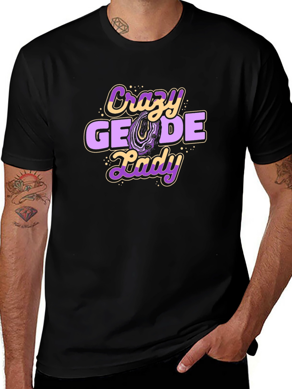 Crazy Geode Lady T-Shirt - Rockhound Tee