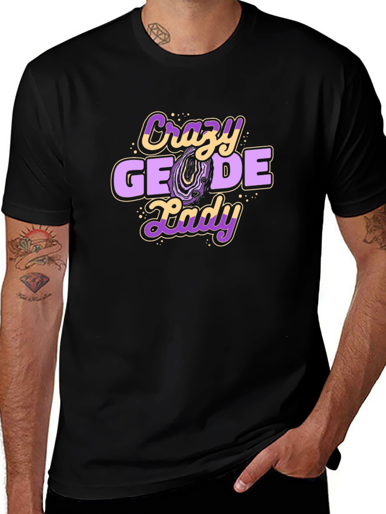 Crazy Geode Lady T-Shirt - Rockhound Tee