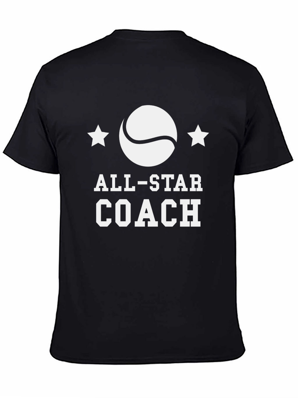 All-Star Coach Graphic Tee - Black Cotton T-Shirt