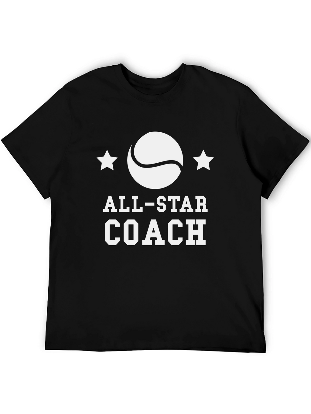 All-Star Coach Graphic Tee - Black Cotton T-Shirt
