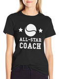 All-Star Coach Graphic Tee - Black Cotton T-Shirt