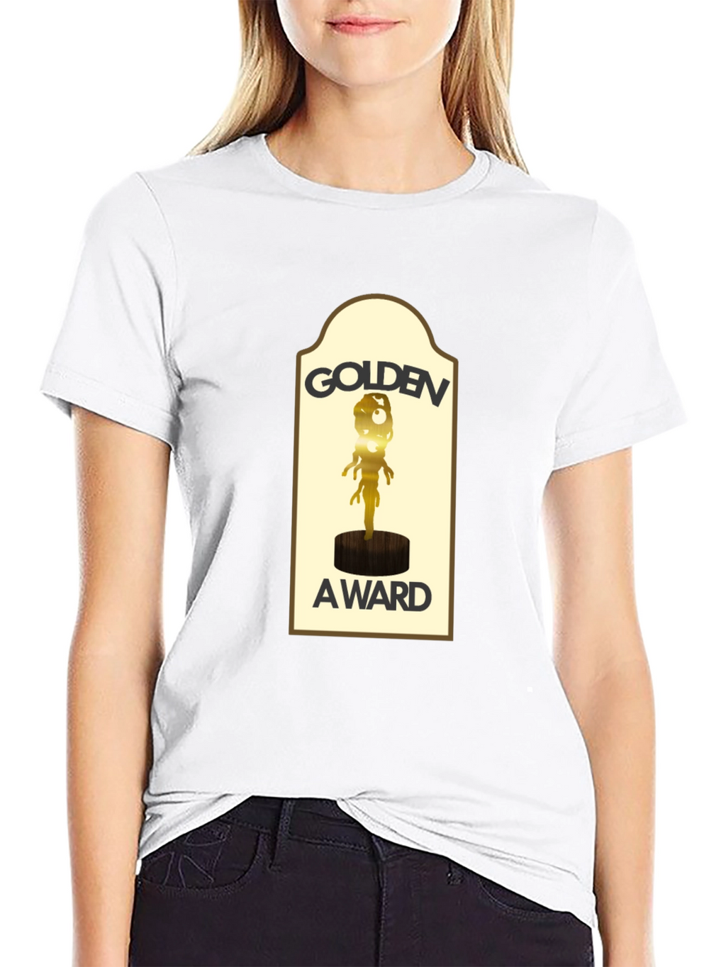 Golden Award Graphic Black T-Shirt