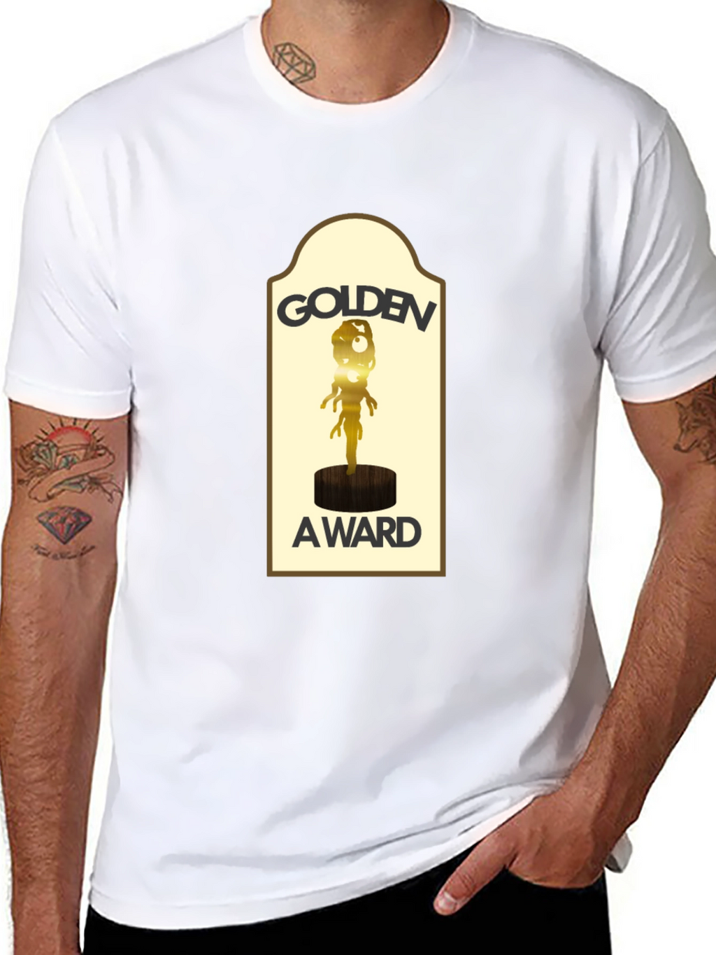 Golden Award Graphic Black T-Shirt