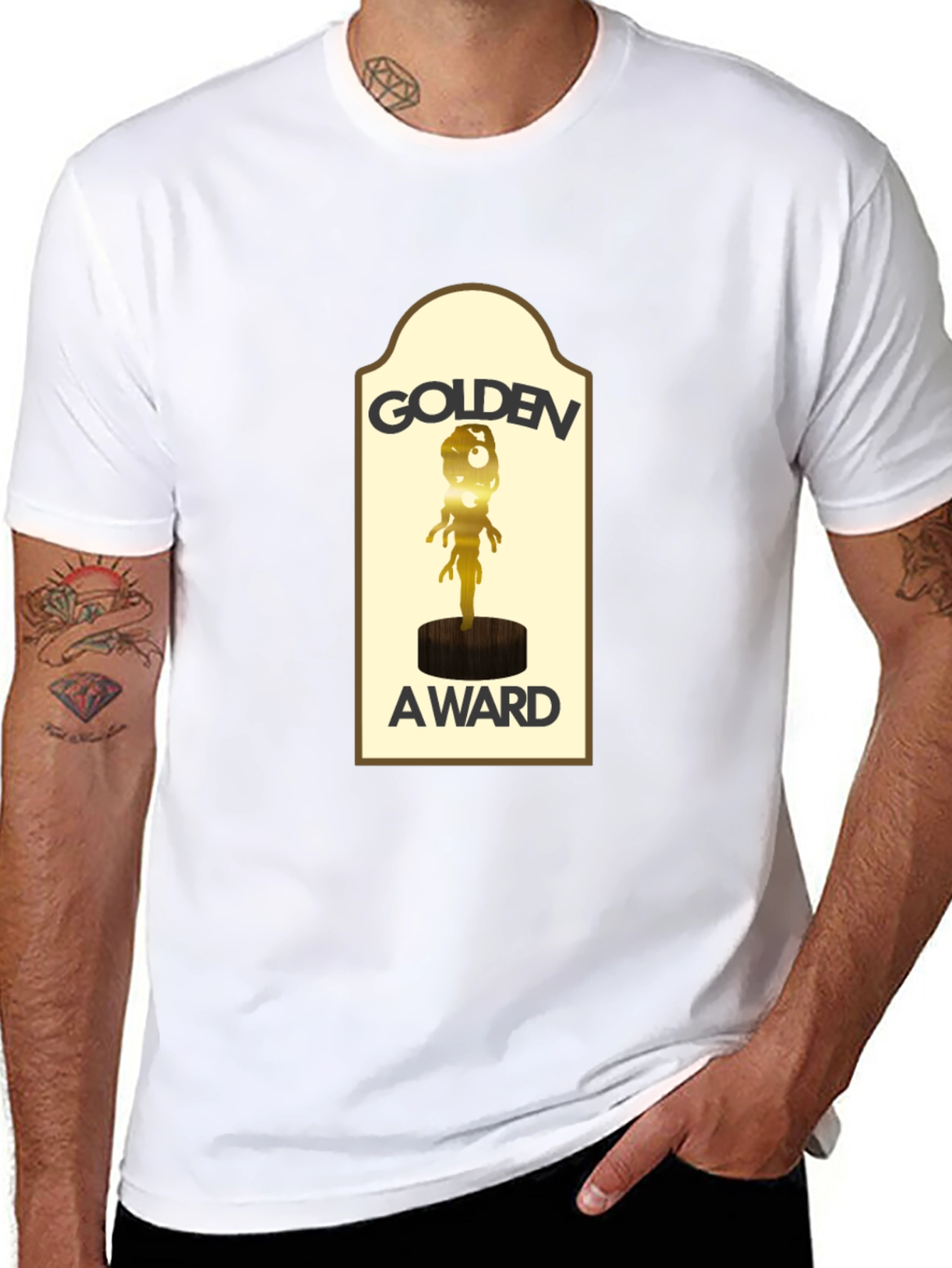 Golden Award Graphic Black T-Shirt