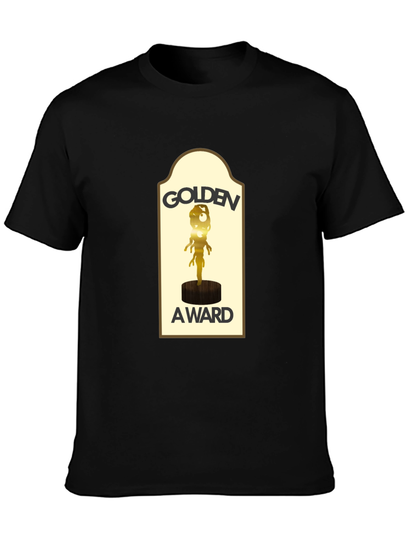 Golden Award Graphic Black T-Shirt