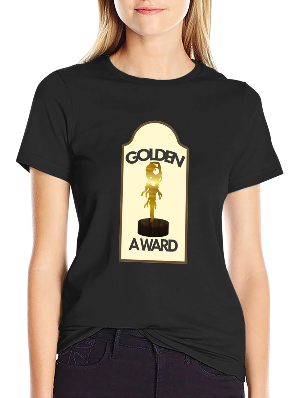 Golden Award Graphic Black T-Shirt