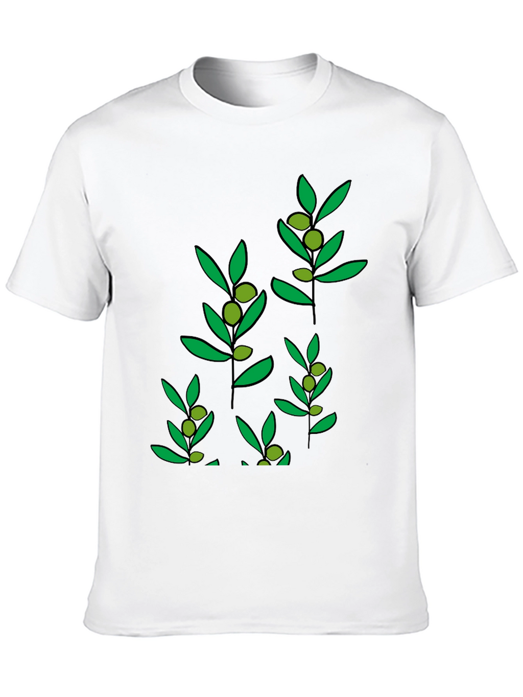 Olive Branch Graphic T-Shirt - Stylish Comfort