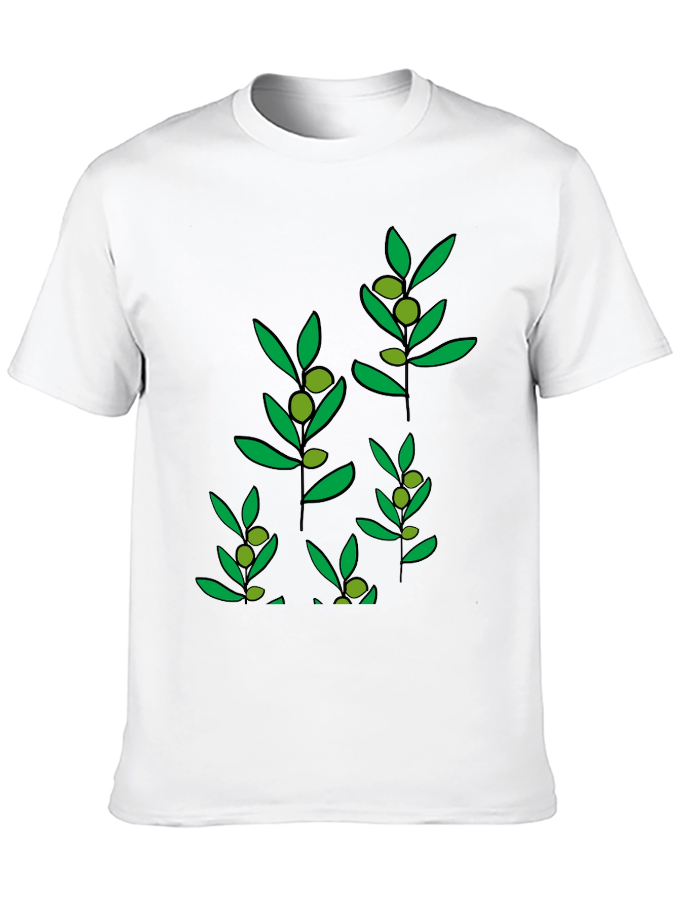 Olive Branch Graphic T-Shirt - Stylish Comfort