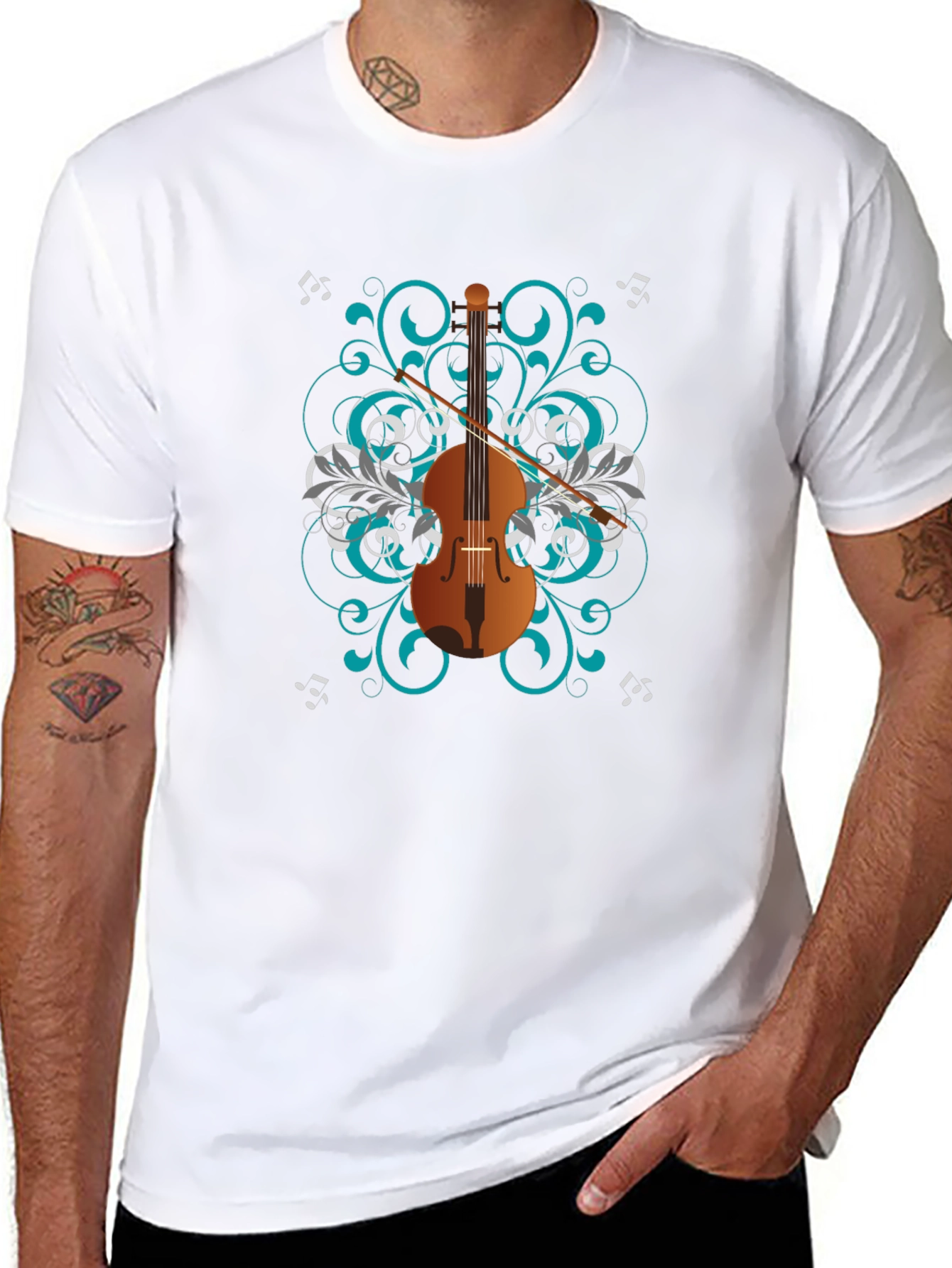 Musical Cello Graphic Tee - Stylish Musician T-Shirt