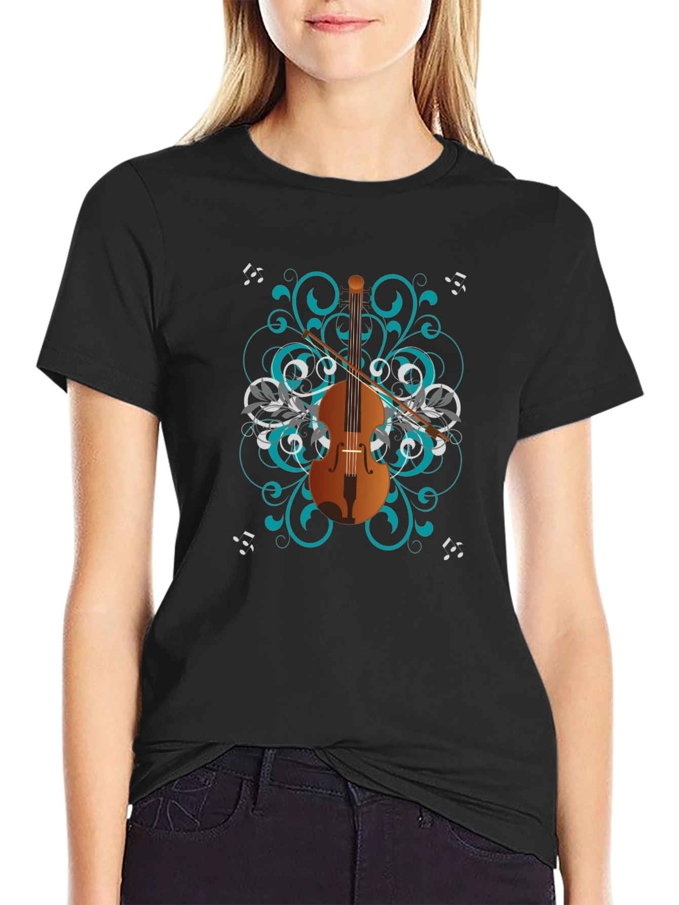 Musical Cello Graphic Tee - Stylish Musician T-Shirt