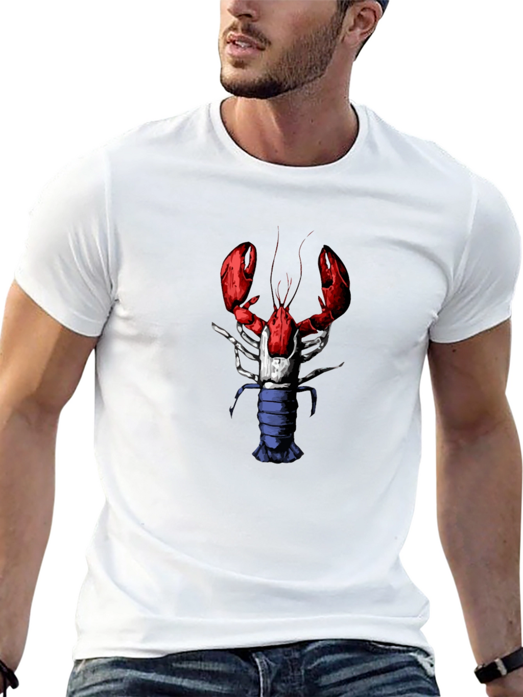 Lobster Graphic Tee - Quirky Mens T-Shirt