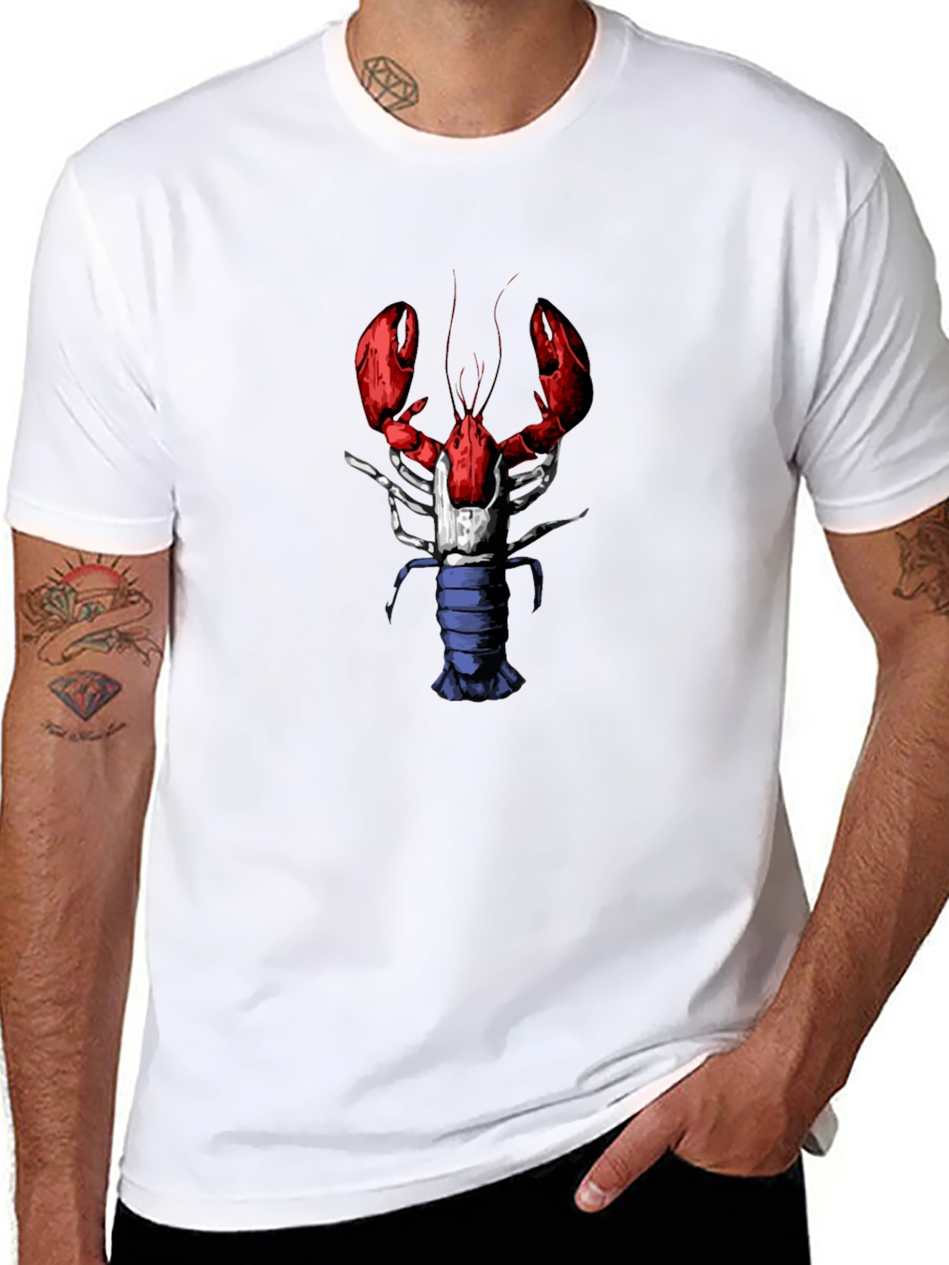Lobster Graphic Tee - Quirky Mens T-Shirt