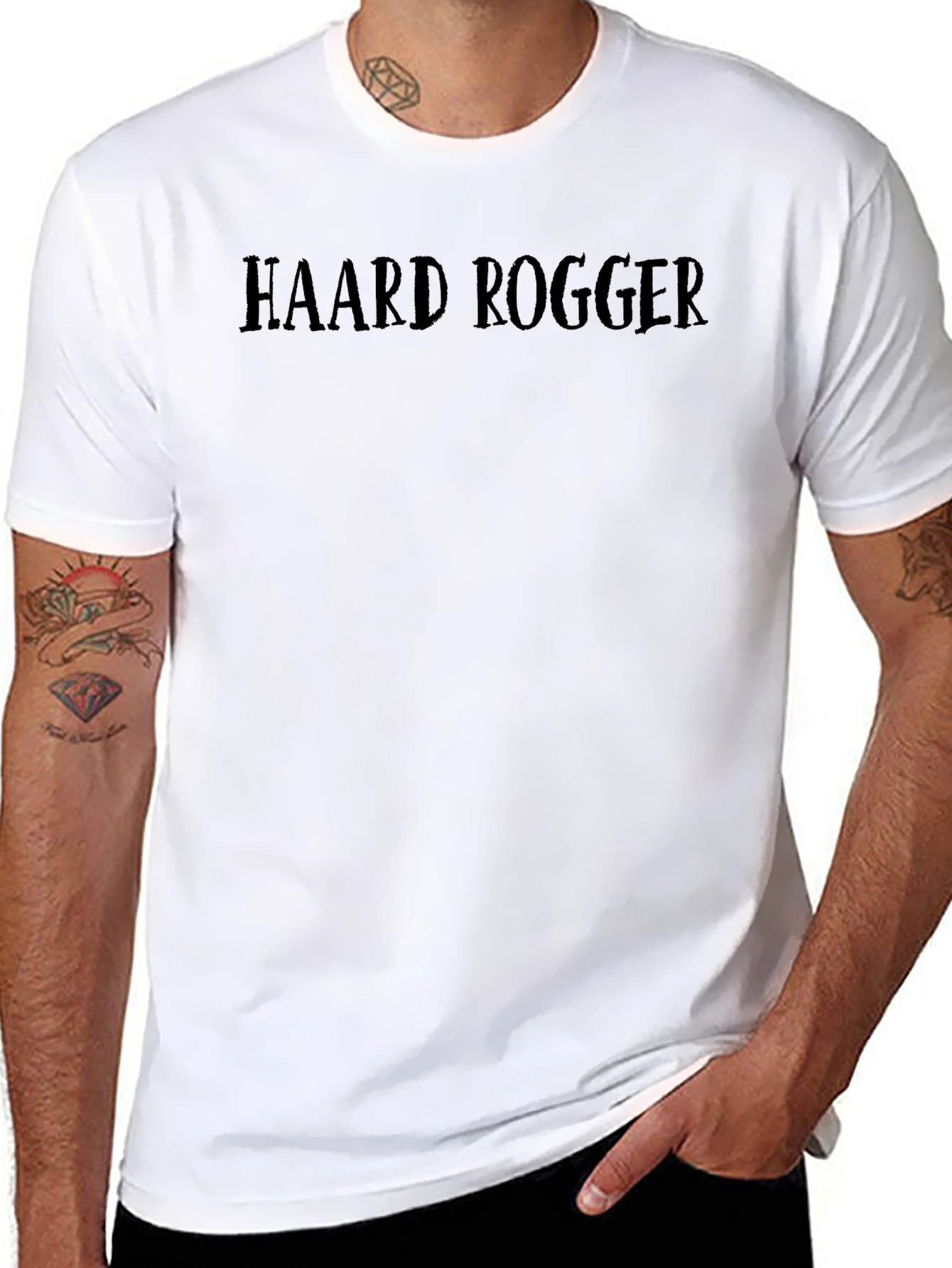 Haard Rogger Black T-Shirt | Mens Graphic Tee