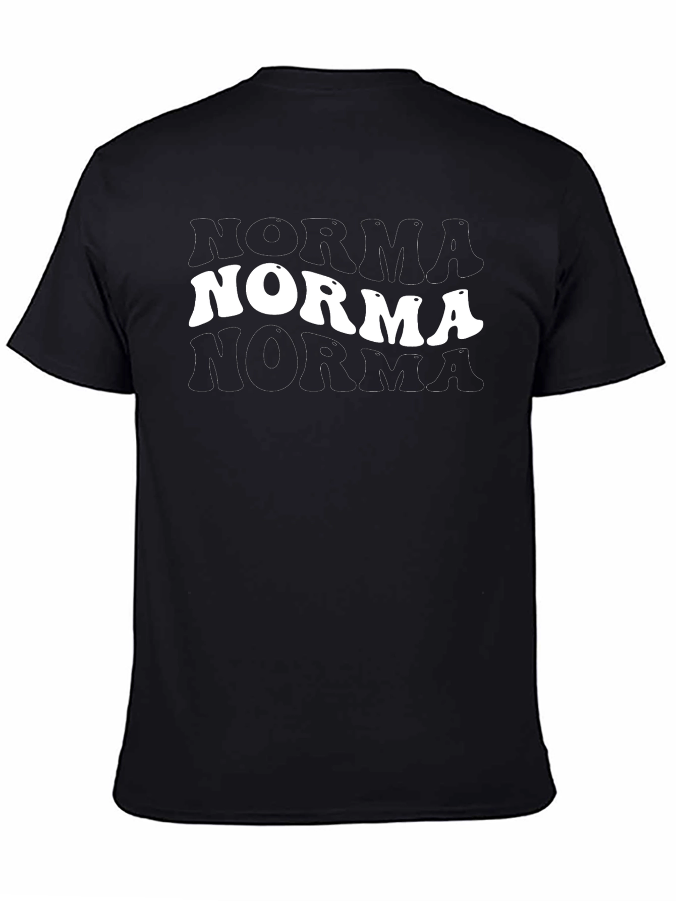 Norma Retro Style T-Shirt Black Tee