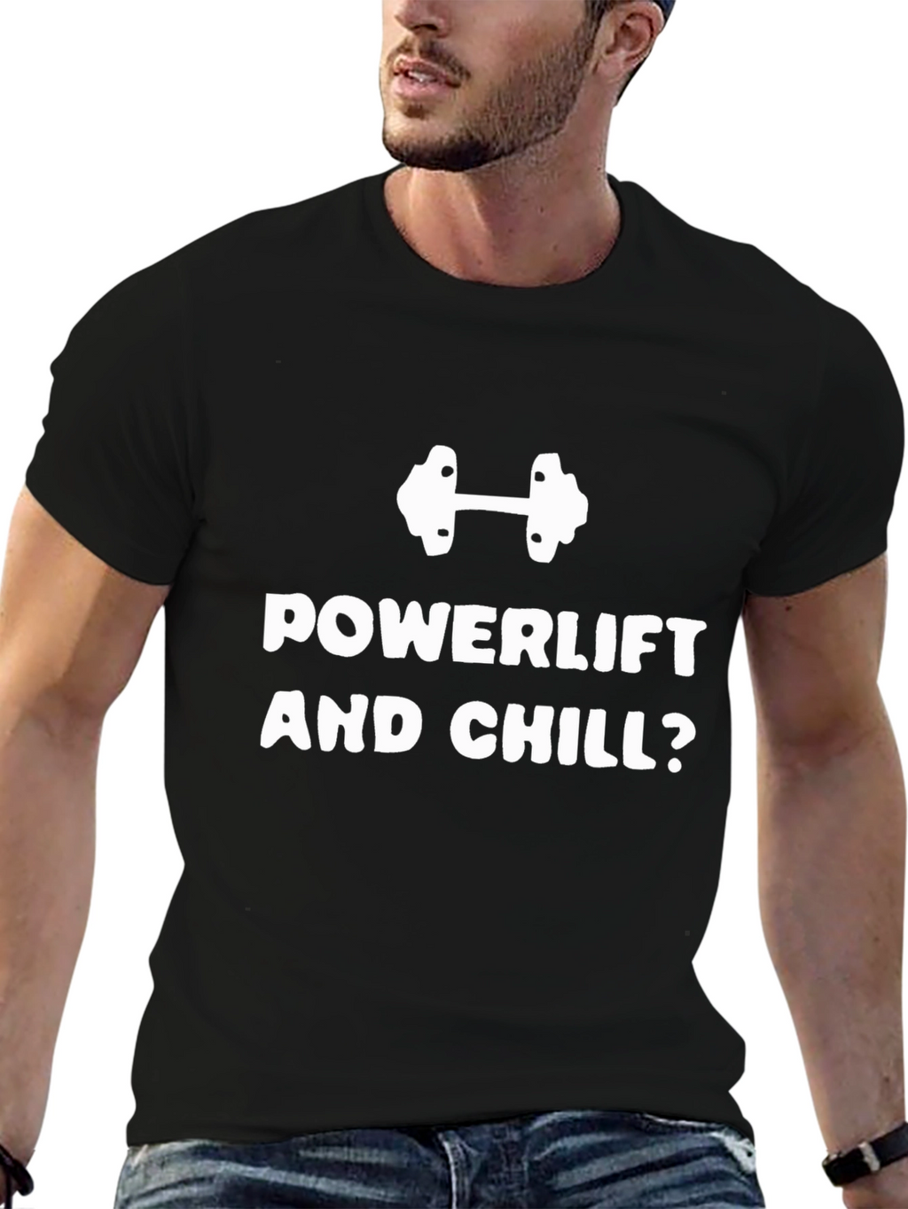 Powerlift and Chill T-Shirt - Funny Workout Tee