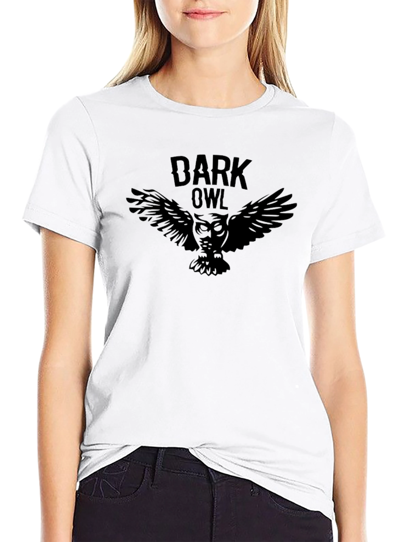 Dark Owl Graphic T-Shirt - Premium Black Cotton Tee