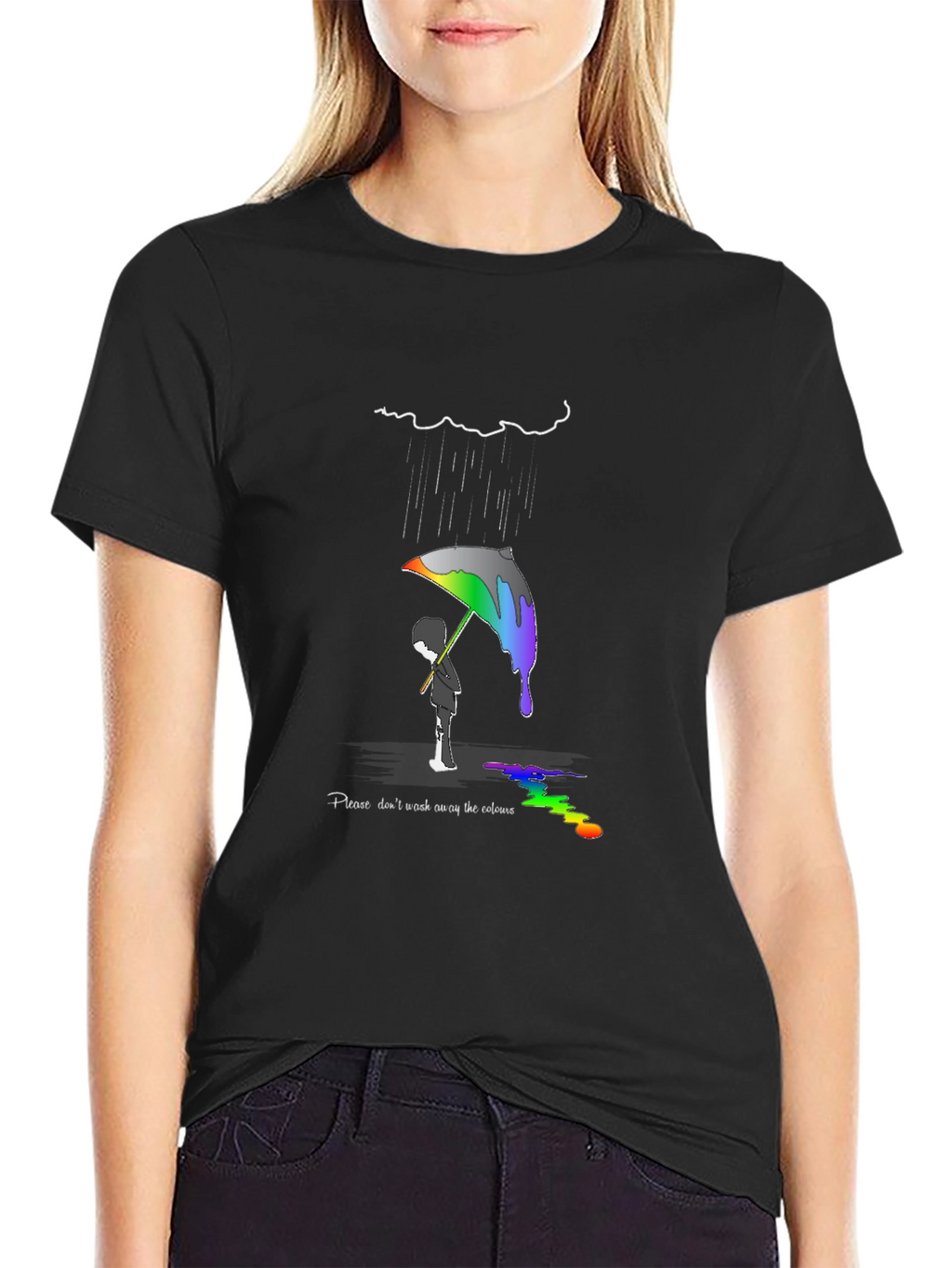 Colorful Rainbow Umbrella T-Shirt