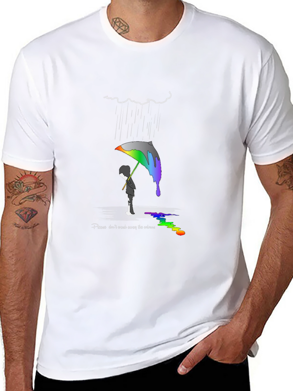 Colorful Rainbow Umbrella T-Shirt
