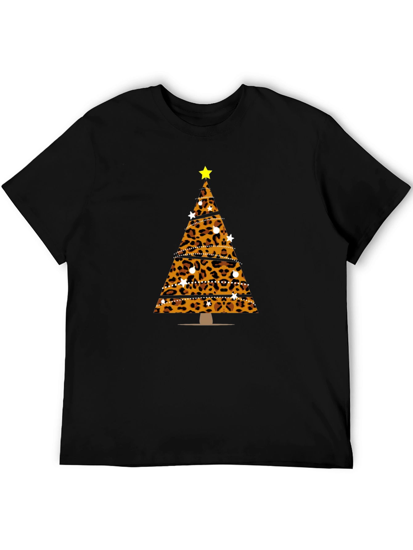 Leopard Print Christmas Tree T-Shirt