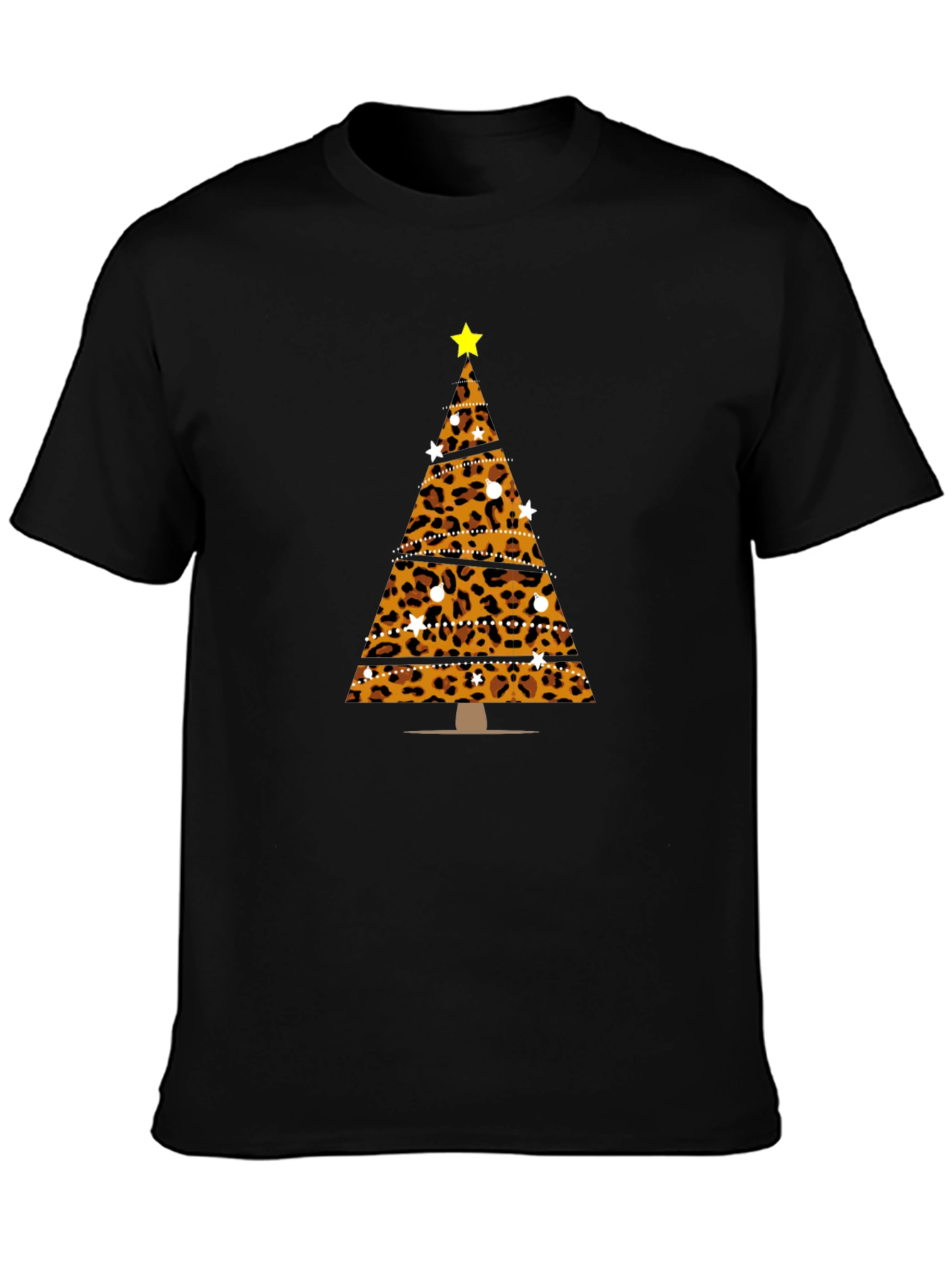 Leopard Print Christmas Tree T-Shirt