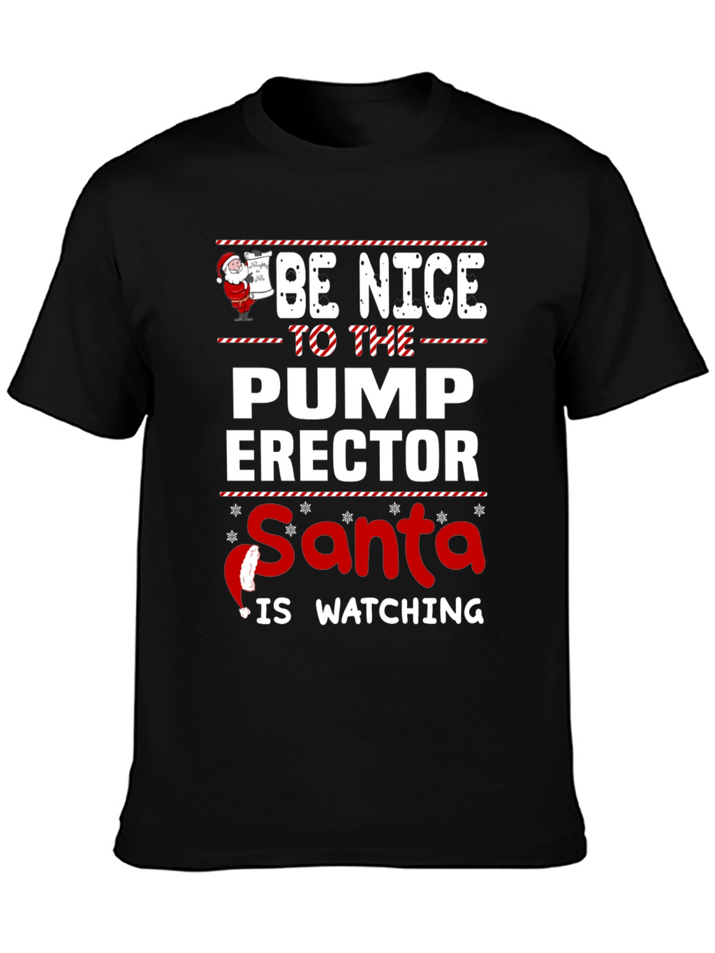 Funny Santa Pump Erector Graphic T-Shirt